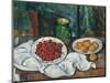 Still Life with Cherries and Peaches, 1885-7-Paul Cezanne-Mounted Premium Giclee Print