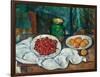 Still Life With Cherries And Peaches-Paul Cézanne-Framed Giclee Print