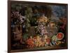 Still Life with Cherries, Watermelon, Peaches, Apricots, Plums, Pomegranates and Figures, 17Th Cent-Abraham Brueghel-Framed Giclee Print