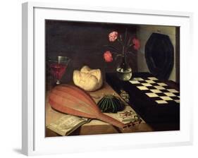 Still Life with Chess-Board, 1630-Lubin Baugin-Framed Giclee Print