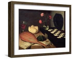 Still Life with Chess-Board, 1630-Lubin Baugin-Framed Giclee Print