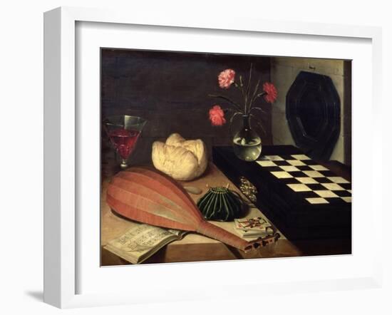 Still Life with Chess-Board, 1630-Lubin Baugin-Framed Giclee Print