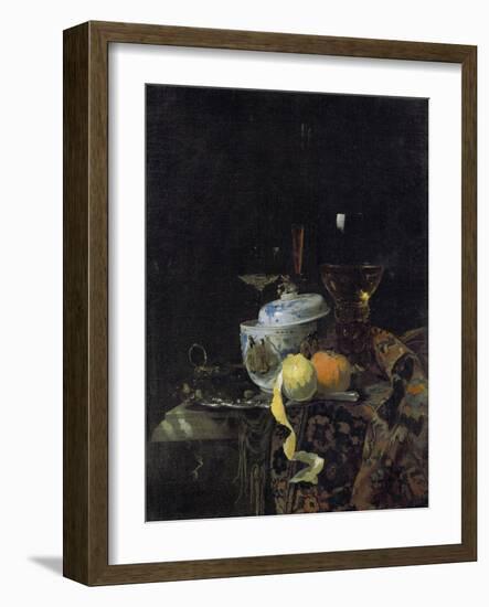 Still Life with Chinese Porcelain Box, 1662-Willem Kalf-Framed Giclee Print