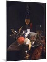 Still Life with Chinese Sugar Jar, Glass Goblet and Fruit-Willem Kalf-Mounted Giclee Print