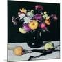 Still Life with Chrysanthemums Against Black, c.1912-Samuel John Peploe-Mounted Giclee Print