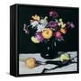 Still Life with Chrysanthemums Against Black, c.1912-Samuel John Peploe-Framed Stretched Canvas
