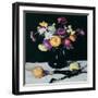 Still Life with Chrysanthemums Against Black, c.1912-Samuel John Peploe-Framed Premium Giclee Print