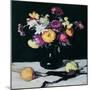 Still Life with Chrysanthemums Against Black, c.1912-Samuel John Peploe-Mounted Premium Giclee Print