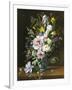 Still Life with Clematis, Honeysuckle and Peonies-Augusta Dohlmann-Framed Premium Giclee Print