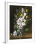 Still Life with Clematis, Honeysuckle and Peonies-Augusta Dohlmann-Framed Giclee Print