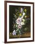 Still Life with Clematis, Honeysuckle and Peonies-Augusta Dohlmann-Framed Giclee Print