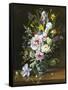 Still Life with Clematis, Honeysuckle and Peonies-Augusta Dohlmann-Framed Stretched Canvas