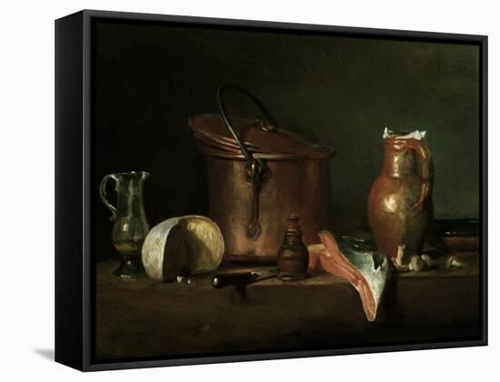 Still-Life With Copper Pot-Jean-Baptiste Simeon Chardin-Framed Stretched Canvas