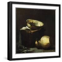 Still Life with Copper Pots and Black Fish-Soren Emil Carlsen-Framed Giclee Print