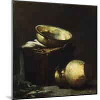 Still Life with Copper Pots and Black Fish-Soren Emil Carlsen-Mounted Giclee Print