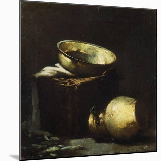 Still Life with Copper Pots and Black Fish-Soren Emil Carlsen-Mounted Giclee Print