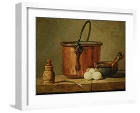 Still Life with Copper Vessel-Jean-Baptiste Simeon Chardin-Framed Giclee Print