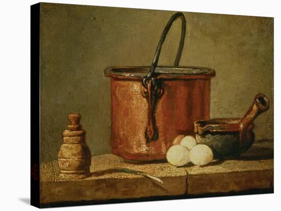 Still Life with Copper Vessel-Jean-Baptiste Simeon Chardin-Stretched Canvas