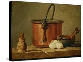 Still Life with Copper Vessel-Jean-Baptiste Simeon Chardin-Stretched Canvas