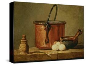 Still Life with Copper Vessel-Jean-Baptiste Simeon Chardin-Stretched Canvas