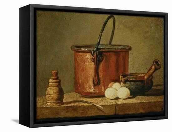 Still Life with Copper Vessel-Jean-Baptiste Simeon Chardin-Framed Stretched Canvas