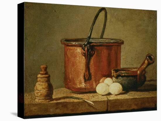 Still Life with Copper Vessel-Jean-Baptiste Simeon Chardin-Stretched Canvas