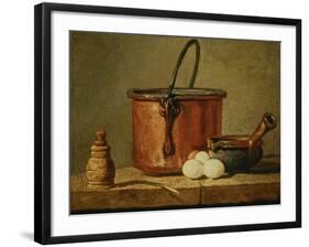 Still Life with Copper Vessel-Jean-Baptiste Simeon Chardin-Framed Giclee Print