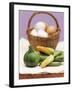 Still Life with Courgettes, Rondini and Egg Basket-null-Framed Photographic Print