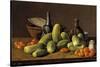 Still Life with Cucumbers, Tomatoes, and Kitchen Utensils, 1774-Luis Egidio Meléndez-Stretched Canvas