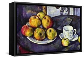 Still Life with Cup and Saucer-Paul Cézanne-Framed Stretched Canvas