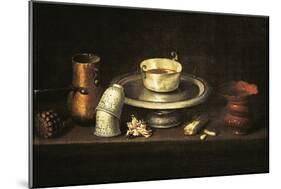 Still Life with Cup of Chocolate or Breakfast with Chocolate, 1640-Juan De Zurbaran-Mounted Giclee Print