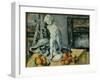 Still Life with Cupid in Plaster Painting by Paul Cezanne (1839-1906) 1894 Sun. 0,63X0,81M. Stockho-Paul Cezanne-Framed Giclee Print