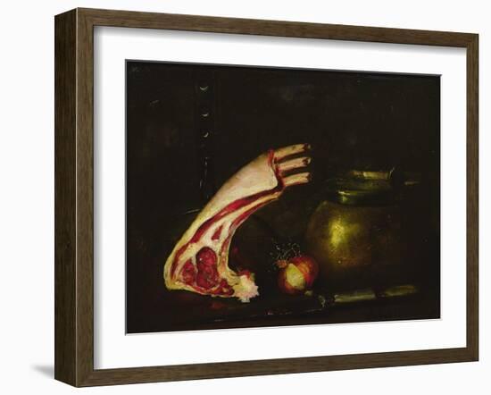 Still Life with Cutlets-Antoine Vollon-Framed Giclee Print