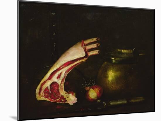 Still Life with Cutlets-Antoine Vollon-Mounted Giclee Print