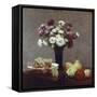 Still Life with Dahlias and Fruit-Henri Fantin-Latour-Framed Stretched Canvas