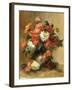 Still life with dahlias. Ca. 1886-90-Pierre-Auguste Renoir-Framed Giclee Print