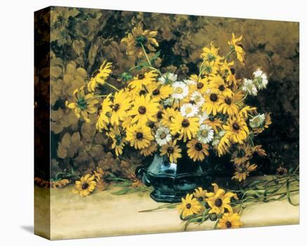 'Still Life with Daisies' Stretched Canvas Print - Marc-aurele De Foy Suzor- cote | AllPosters.com