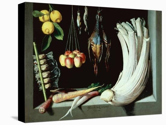 Still Life with Dead Birds, Fruit and Vegetables, 1602-Juan Sanchez Cotan-Stretched Canvas
