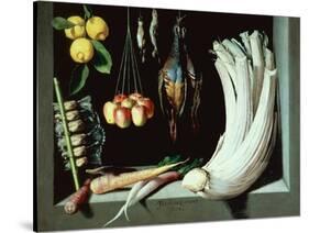 Still Life with Dead Birds, Fruit and Vegetables, 1602-Juan Sanchez Cotan-Stretched Canvas