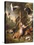Still Life with Dead Game and Hares-Jan Weenix-Stretched Canvas