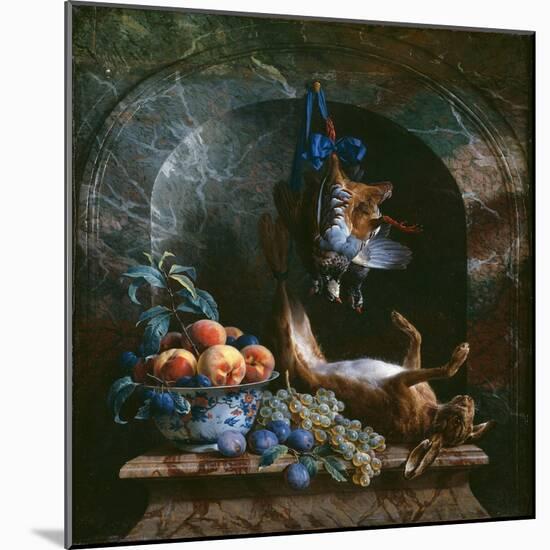 Still Life with Dead Game in a Marble Niche, 1706 (Oil on Canvas)-Alexandre-Francois Desportes-Mounted Giclee Print