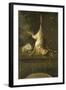 Still Life with Dead Hare and Partridges-Dirk Valkenburg-Framed Art Print