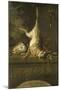 Still Life with Dead Hare and Partridges-Dirk Valkenburg-Mounted Art Print