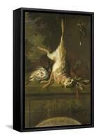 Still Life with Dead Hare and Partridges-Dirk Valkenburg-Framed Stretched Canvas