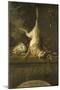 Still Life with Dead Hare and Partridges-Dirk Valkenburg-Mounted Art Print