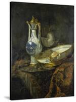 Still Life with Delft Vase and Bowl-Willem Kalf-Stretched Canvas