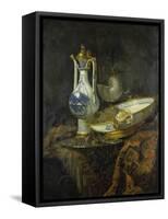 Still Life with Delft Vase and Bowl-Willem Kalf-Framed Stretched Canvas