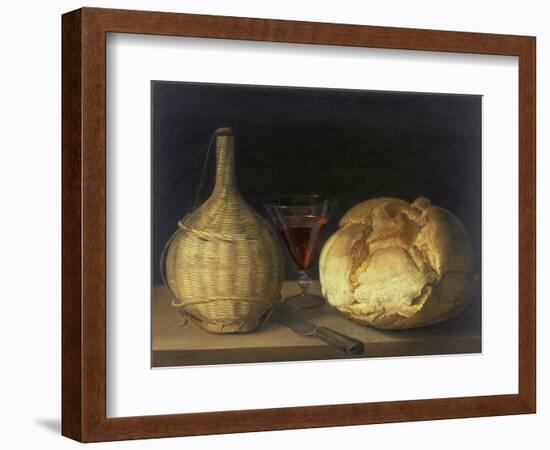 Still Life with Demijohn, Goblet and Bread, 1630-35-Sebastiano del Piombo-Framed Giclee Print