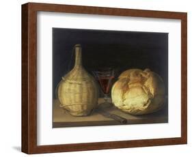 Still Life with Demijohn, Goblet and Bread, 1630-35-Sebastiano del Piombo-Framed Giclee Print