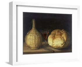 Still Life with Demijohn, Goblet and Bread, 1630-35-Sebastiano del Piombo-Framed Giclee Print